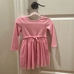 2T Toddler Girl Dress with Tulle Sparkle Skirt